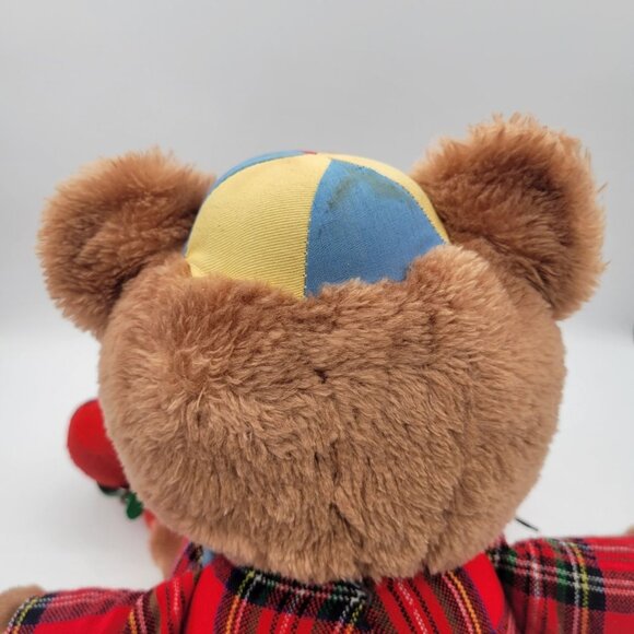 DAKIN Learn To Dress 18" Plush Bear Vintage 1977 Plaid Tartan Coat Pinwheel Hat - Picture 10 of 16
